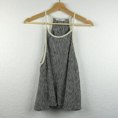 #ad Zara Womens Knit Tank Striped Size M $8.88