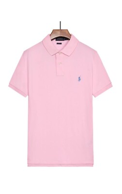 #ad Ralph Lauren Polo Shirt Pastel Pink Mens XL Short Sleeve Classic Designer Travel $16.25