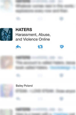 #ad Haters: Harassment Abuse and Violence Online Paperback GOOD $4.39