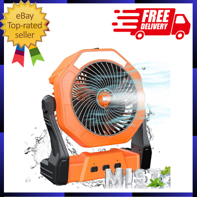 #ad Portable Misting Fan Outdoor Mist Fans for outside Patios 10000Mah Rechargeable $49.58