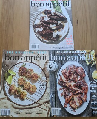 #ad Three Bon Appeit Summer Magazines Backyard Grilling Issues $15.95