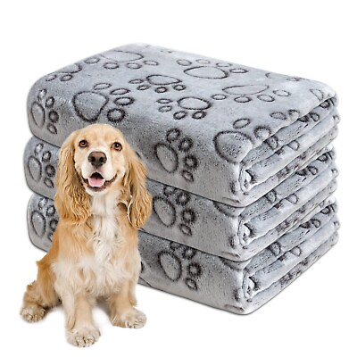 #ad 1 Pack 3 Dog Blankets for Medium Dogs Soft Fleece Dog Blanket Fluffy Pet Bla... $46.02