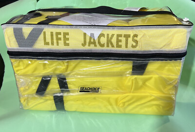 #ad NEW Seachoice Yellow Adult Life Vest 4 Pack with Bag 86010 $51.00