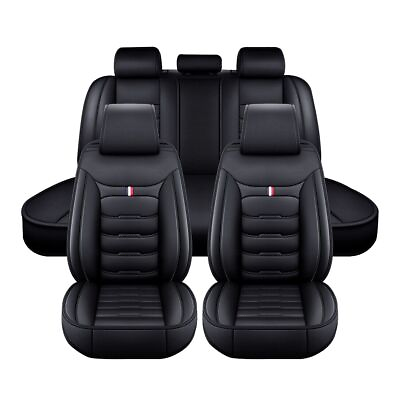 #ad For Dodge Charger Car Seat Covers Leather Protectors Front Rear Full Set Cushion $88.95