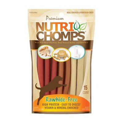 #ad Dog Chews 5 inch Twists Easy to Digest Rawhide Free Dog Treats 15 Count ... $12.31
