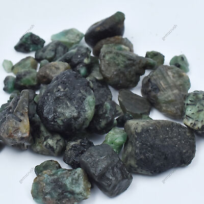 #ad 966 Ct Natural Lot Green Emerald Rough Earth Mined CERTIFIED Loose Gemstone $126.81