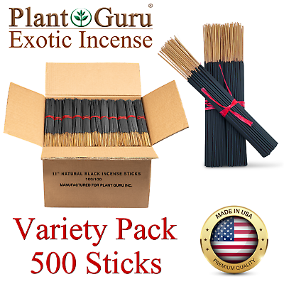 #ad 500 Incense Sticks 7 quot; amp; 11quot; Bulk Variety Pack Wholesale Lot Hand Dipped Mix $16.95