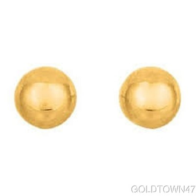 #ad 14kt Yellow Gold Shiny Ball Post Earring $68.39