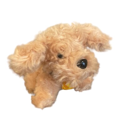 #ad Oriental Trading Company Dog 5 Inch Plush #1 Collar Tan Brown Lab Realistic Toy $3.85