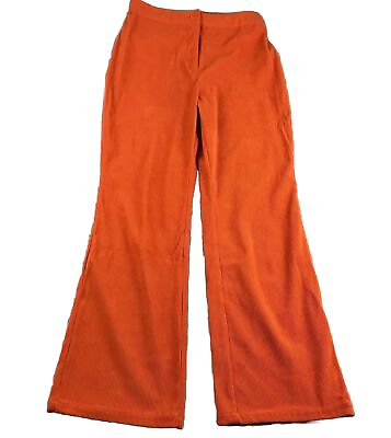 #ad Sincerely Jules Pants Womens Large Orange Pull On Back Elastic Waist NWT $25.05