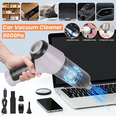 #ad 3in1 Handheld Cordless Car Home Vacuum Cleaner 9000Pa Mini Air Blower Duster US $17.59