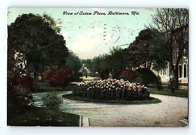 #ad View Of Eutaw Place Baltimore Maryland Vintage Postcard $5.00
