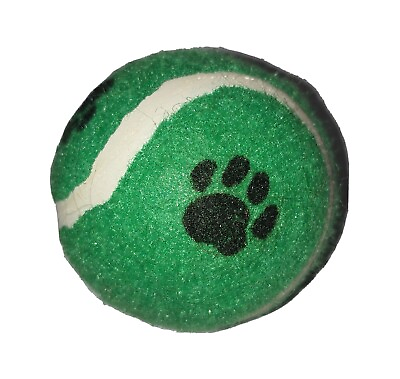 #ad Green Pet Tennis Ball w Paws 🐾 Dog Puppy Cat Kitten Standard Size Training Toy $4.00