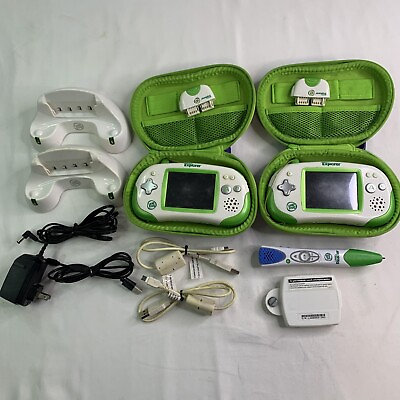 #ad Leapster Explorer Learning System by Leap Frog Bundle Tested amp; Working $71.00
