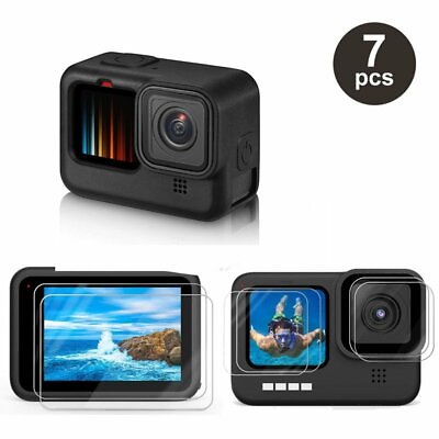 #ad 2PCS Screen Film amp; Soft Silicone Protective Case Cover for GoPro Hero 9 Black $7.82