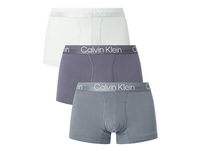 #ad Calvin Klein Mens Boxer Shorts 3 Pack Modern Structure Boxers in Multi Colour GBP 39.99
