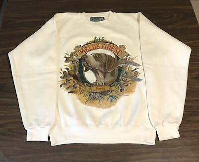 #ad Snowshoe Thompson Pointer Sweatshirt Sweater Men Medium M Hunting Dog Fleece VTG $19.89