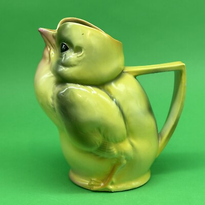 #ad Royal Bayreuth Yellow Chick Water Pitcher c.1910 7quot; $300.00