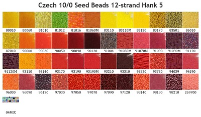 #ad Czech 10 0 Preciosa Rocaille Glass Seed Beads 12 strand Hanks 5 $4.55