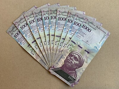 #ad 10 pcs USED Venezuelan Banknotes Lot. Animal Armadillo Notes. Currency Set $6.95