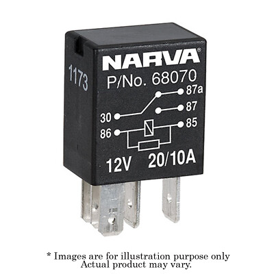 #ad New NARVA 12V Resistor Change Over Mini Silver Micro Relay 68070BL AU $30.17