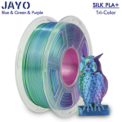 #ad JAYO 1.75mm SILK PLA 3D Printer Filament Dual Color Tri Color Shiny 1.1KG FDM $21.99