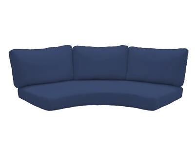 #ad Covers for High Back Curved Armless Sofa Cushions 6quot; thick In NAVY Color $64.99