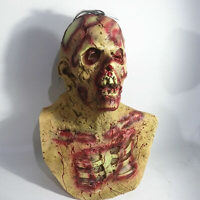 #ad Zombie Scary Walking Dead Skeleton Skull Mask Latex Christmas Xmas Masque $14.80