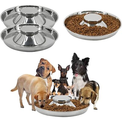 #ad Stainless Steel Puppy Bowls Pet Weaning Feeding Dish For Litters Pets Dog Feeder $26.65