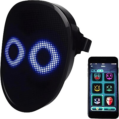#ad Depointer Bluetooth App Controlled Rechargeable Customizable LED Shining Mask $35.00