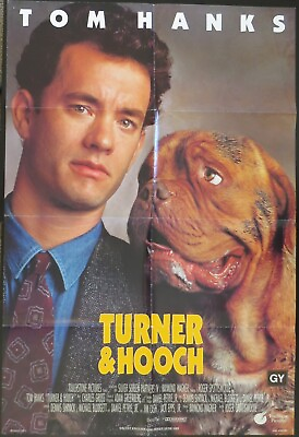 #ad TURNER AND HOOCH Original One Sheet from the 1989 film.Stars Tom Hanks $140.00