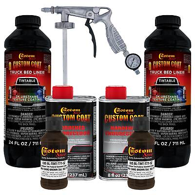 #ad 30051 Camo Brown T77 Urethane Spray On Truck Bed Liner 2 Quart Kit w Spray Gun $139.99