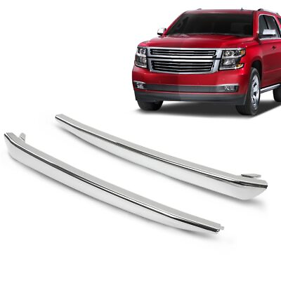 #ad Fit For 2015 2020 Chevrolet Tahoe Suburban Front Bumper Trim Molding LeftRight $24.99