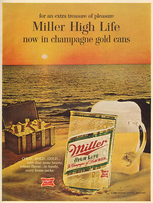 #ad Miller High Life Beer Ad Metal Sign FREE SHIPPING Vintage Bar Decor $19.99