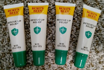 #ad 4 Burts Bees Rescue Lip Relief Shea Butter For Dry Lips 0.35 oz $9.90