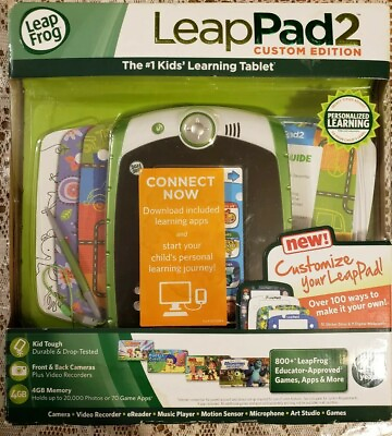 #ad LeapFrog LeapPad2 Kids#x27; Learning Tablet Custom Edition Green Read $127.85