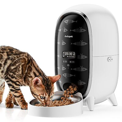 #ad DUDUPET Timed Automatic Cat Feeder: 3L Automatic Cat Feeder with Stainless Steel $30.00