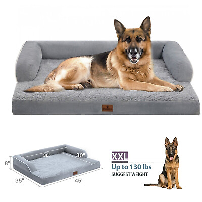 #ad XX Large Orthopedic Memory Foam Dog Bed Washable Pet Mattress Waterproof Dog Bed $45.59