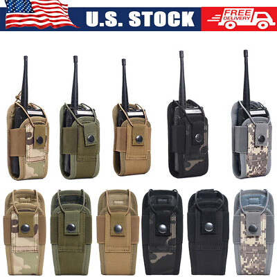 #ad Tactical Molle Radio Pouch Walkie Talkie Waist Bag Holder Pocket Holster Outdoor $6.92