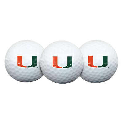 #ad Team Effort NCAA 3 Ball Pack Miami FL Hurricanes $14.99