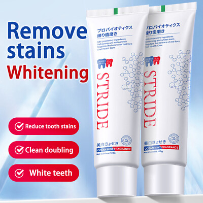 #ad 2×Teeth Whitening Toothpaste Remove Stains Deep Oral Cleaning Teeth Toothpaste $11.83