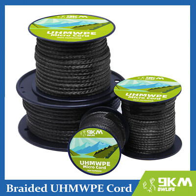 #ad 1000lb 2000lb High Strength Braided UHMWPE Cord Outdoor Repair Spliceable Rope $39.59