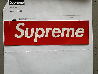 #ad Single 1 Supreme Red Box Logo Sticker 100% Authentic $1.48