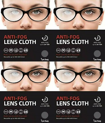 #ad 4PCS Anti Fog Lens Cleaning Cloth Reusable For Phone EyeGlass Camera Lens Screen $10.99