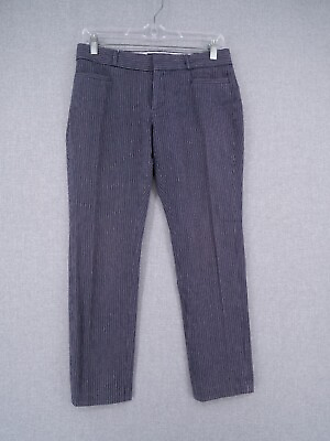 #ad Banana Republic Pants Womens Size 4P Petite Blue Striped Jackson Fit Tapered $22.99