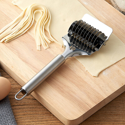#ad 2Pcs Kitchen Noodle Cutter Knife Multi Wheel Noodle Roller Tool Splitter Slicer $11.30
