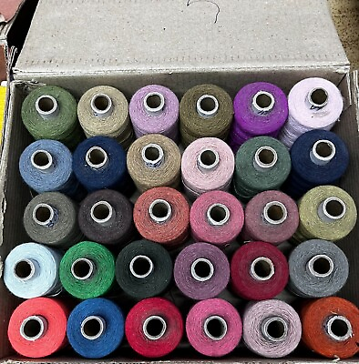 #ad 30 Pcs Set Assorted Color Polyester Thread Spool Spun Sewing Supplies Quilting $36.00