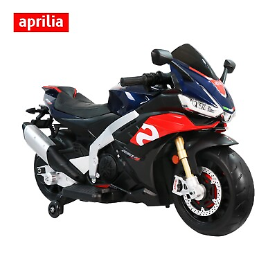 #ad Aprilia 24V Electric Motorcycle Kids Ride on Motorbike Toy 6Mph w Bluetooth LED $209.99