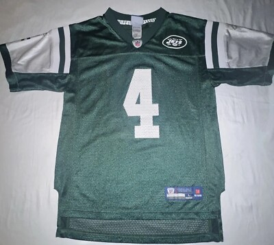 #ad #ad NFL NY Jets #4 Favre Reebok On Field Jersey Youth Large 14 16 $18.00