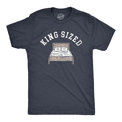#ad Mens Kings Sized T Shirt Funny Huge Bed Mattress Joke Tee For Guys $14.00